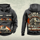 Personalized Terberg YT193 Terminal Tractor Vintage Hoodie in dark-gray, front and back artwork with YOUR NAME and SINCE 2000 sample text.