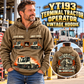 Personalized Terberg YT193 Terminal Tractor Vintage Hoodie in Kaki, front and back artwork with YOUR NAME and SINCE 2000 sample text.