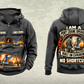 Personalized Liebherr LHM 550 Electric High-Rise Port Crane Vintage Hoodie in dark-gray, front and back artwork with YOUR NAME and SINCE 2000 sample text.