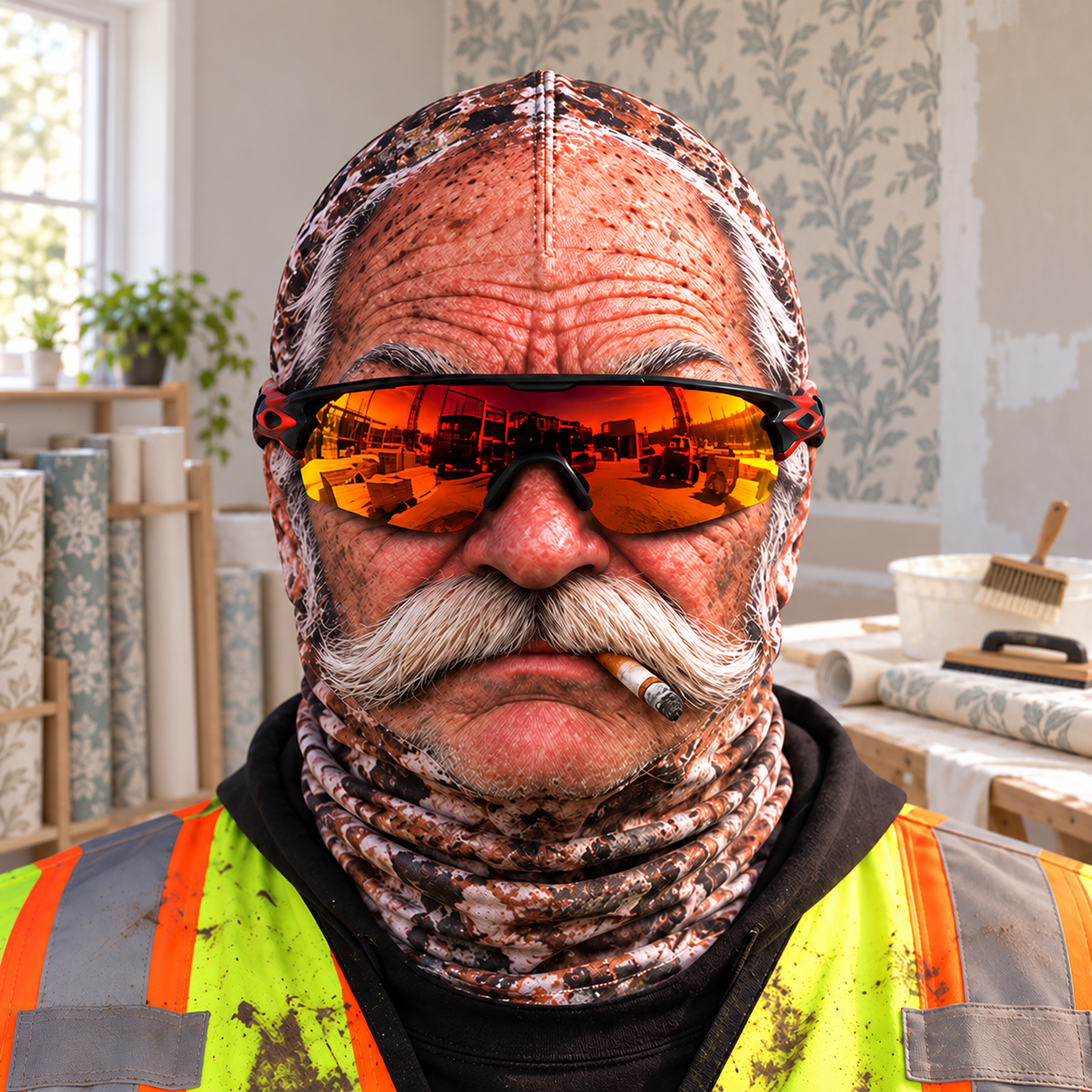 Wallpaper Hanger funny face balaclava - Style 1