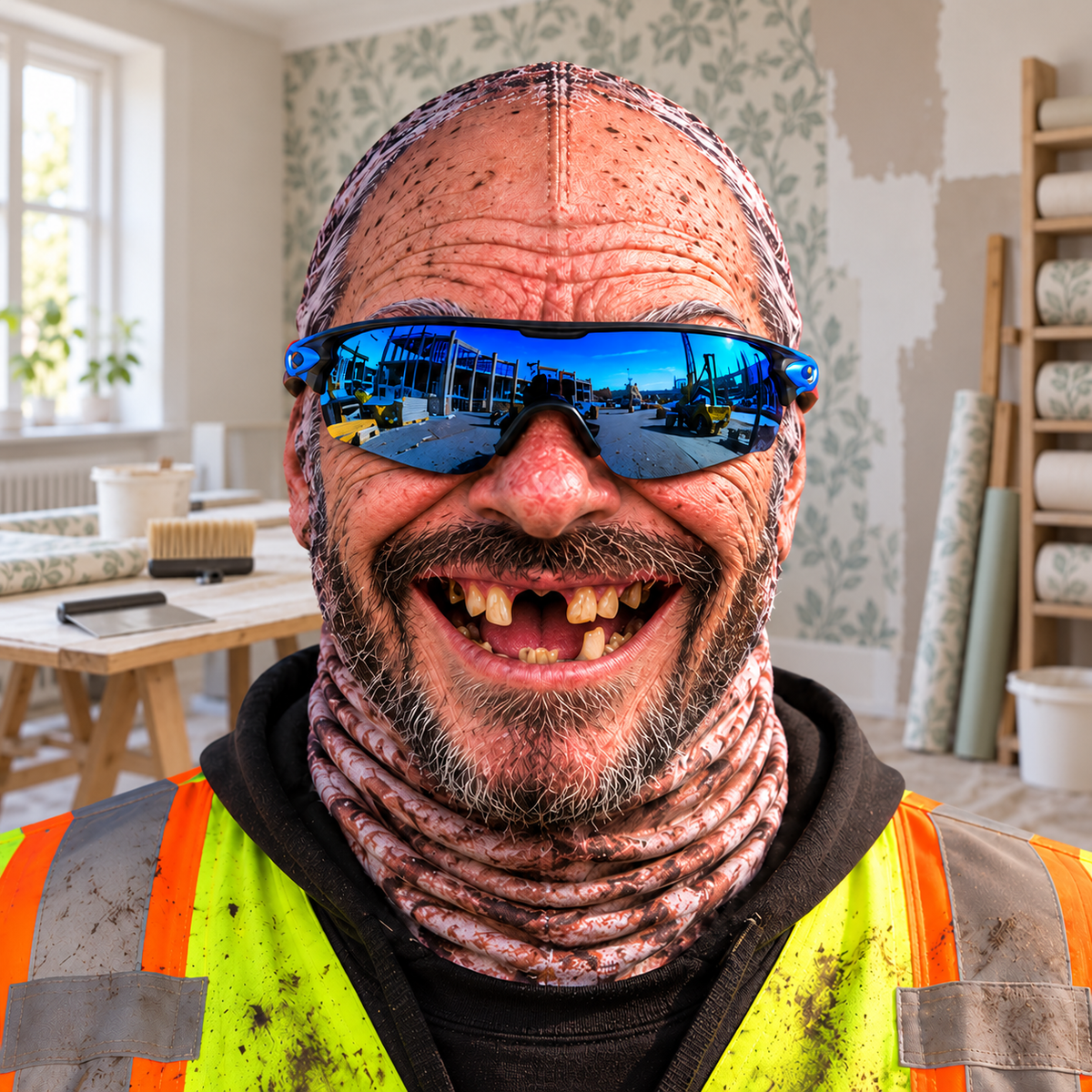 Wallpaper Hanger funny face balaclava - Style 2