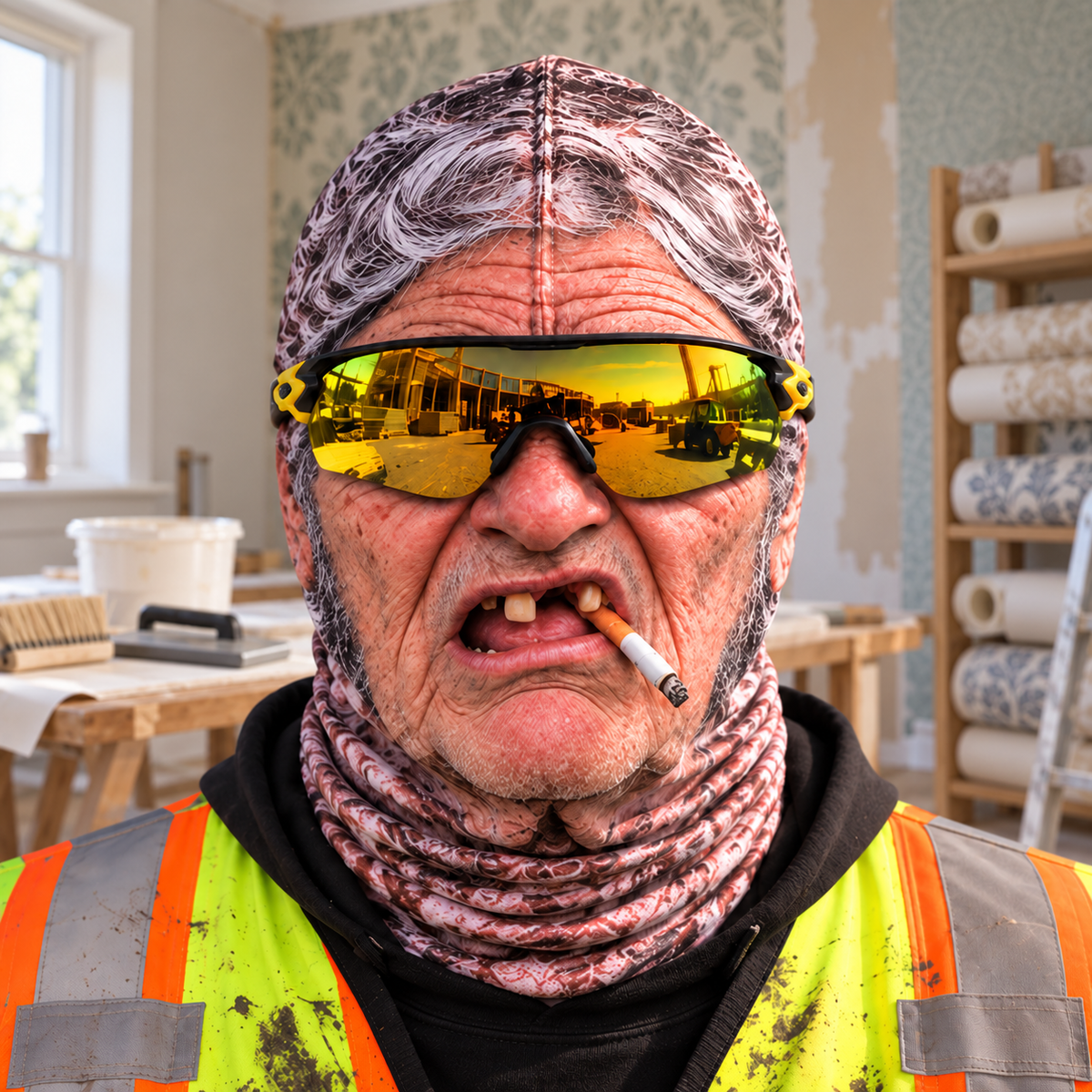 Wallpaper Hanger funny face balaclava - Style 3