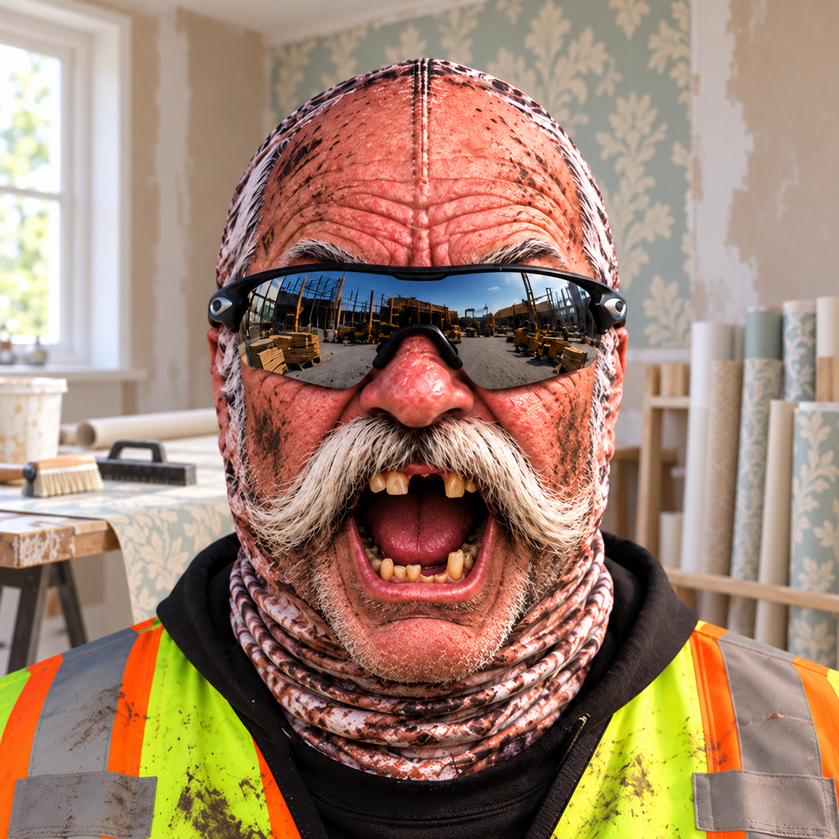 Wallpaper Hanger funny face balaclava - Style 6