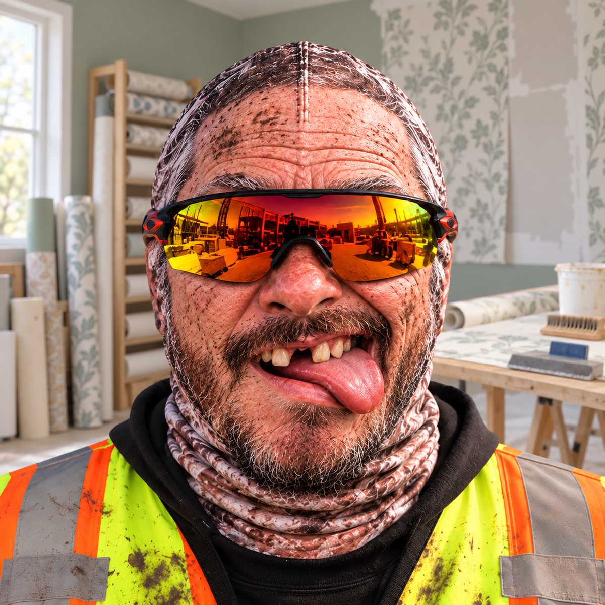 Wallpaper Hanger funny face balaclava - Style 9
