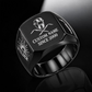 Welder Signature Crest ring in Black, showing CUSTOM NAME and SINCE 2000
