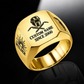 Welder Signature Crest ring in Gold, showing CUSTOM NAME and SINCE 2000