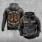 Welder Walk the Walk Badge Vintage Hoodie in Dark Gray, front and back views with sample text CUSTOM NAME and SINCE 2000.