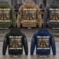 Five complete back views of the Welder Once and Always Vintage Hoodie in Military Green, Kaki, Dark Gray, Black and Dark Blue, with boots and steel-plate artwork, arranged in a quiet metalworking workshop.