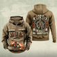 Welder Heritage Crest Vintage Hoodie in Kaki, front and back views with sample text CUSTOM NAME and SINCE 2000.