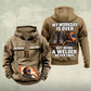 Welder Never Ends Vintage Hoodie in Kaki, front and back views with sample text CUSTOM NAME and SINCE 2000.