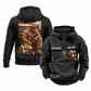 Welder Ready Every Day Portrait Vintage Hoodie in Black, front and back views with sample text CUSTOM NAME and SINCE 2000.