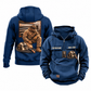 Welder Ready Every Day Portrait Vintage Hoodie in Dark Blue, front and back views with sample text CUSTOM NAME and SINCE 2000.