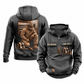 Welder Ready Every Day Portrait Vintage Hoodie in Dark Gray, front and back views with sample text CUSTOM NAME and SINCE 2000.