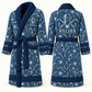 Personalized Welder Bathrobe blue front and back
