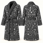 Personalized Welder Bathrobe slate front and back