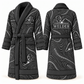 Personalized Welder Bathrobe - Contour Lines slate front and back view
