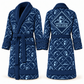Personalized Welder Bathrobe - Diamond Emblems blue front and back view