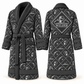 Personalized Welder Bathrobe - Diamond Emblems slate front and back view