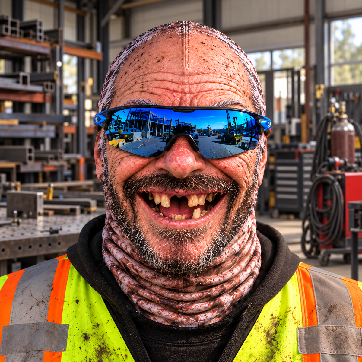 Welder funny face balaclava - Style 2