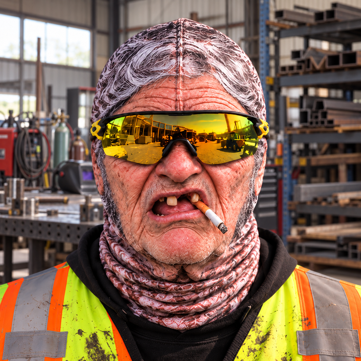 Welder funny face balaclava - Style 3