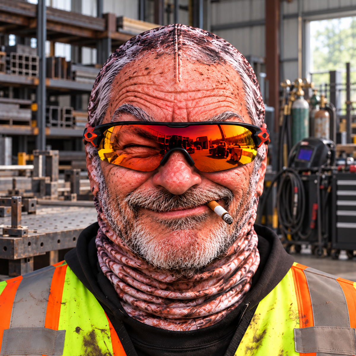 Welder funny face balaclava - Style 4