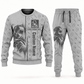 welder occupation-themed sweater and jogger combo lightgray color with name and company artwork