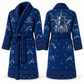 Personalized Welder Bathrobe - Night Shift blue front and back view