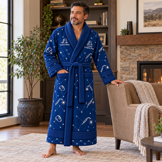 Personalized Welder Bathrobe - Night Shift lifestyle view