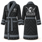 Personalized Welder Bathrobe - Signature Silhouette slate front and back view