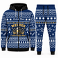welder navy Winter Snowflake full-zip hoodie and jogger combo with Custom Name and Custom Company Name