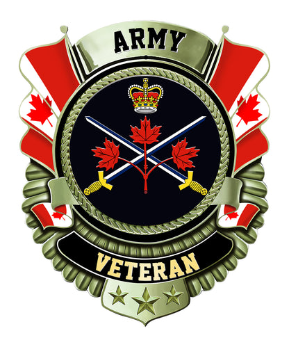 Canadian Soldier/Veterans Camo Cut Metal Sign - 0102240015