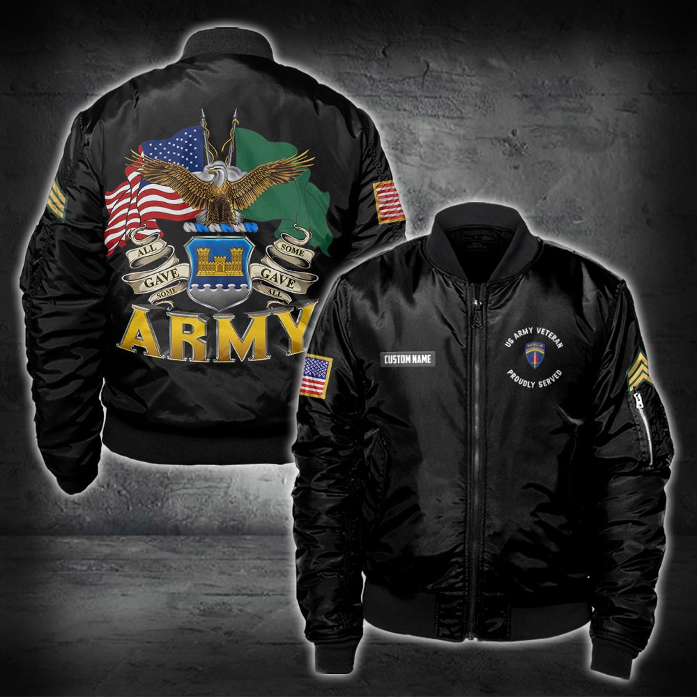 US Military – Army Branch All Over Print Bomber Jacket