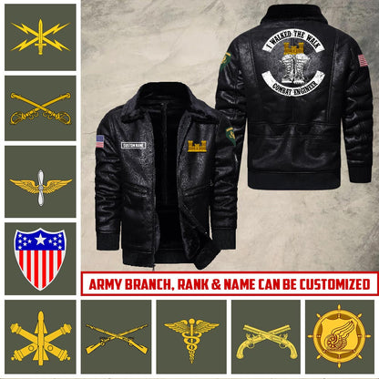 US Military - Army Branch - Leather Jacket For Veterans