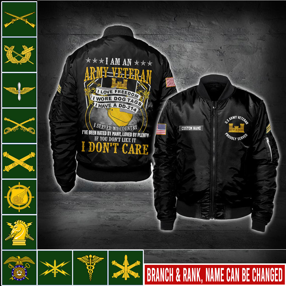 US Militär – Army Branch Bomberjacke mit Allover-Print
