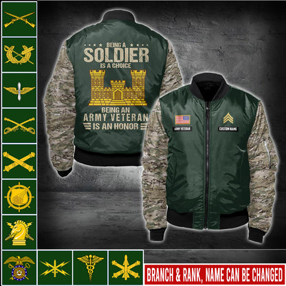 US Military – Army Branch All Over Print Bomber Jacket