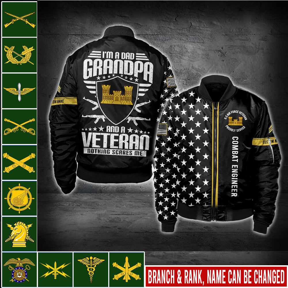 US Military – Army Branch All Over Print Bomber Jacket