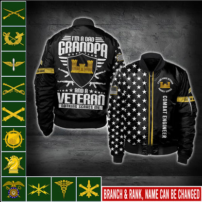 US Military – Army Branch All Over Print Bomber Jacket