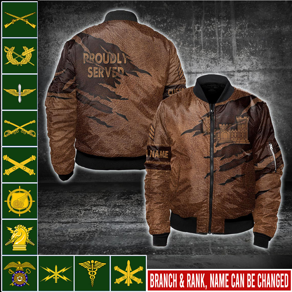 US Military – Army Branch All Over Print Bomber Jacket