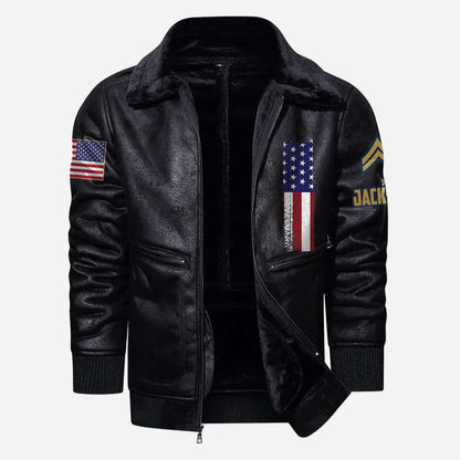 US Military - Army Division - Leather Jacket For Veterans