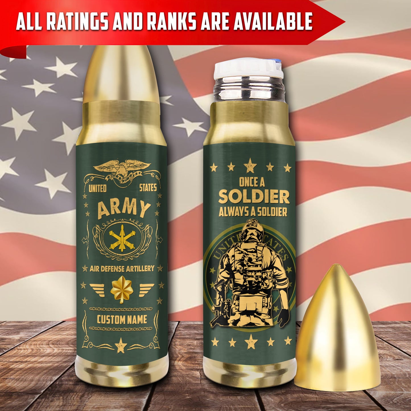 US Military – Army Branch – Bullet Tumbler