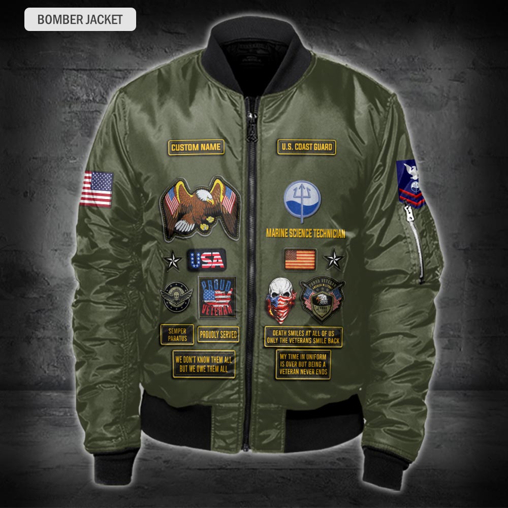 US Military – Coast Guard Rating All Over Print Bomber Jacket