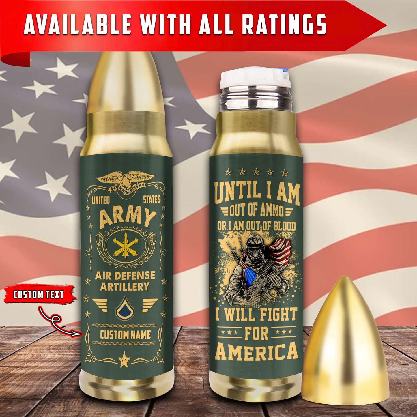 US Military – Army Branch – Bullet Tumbler