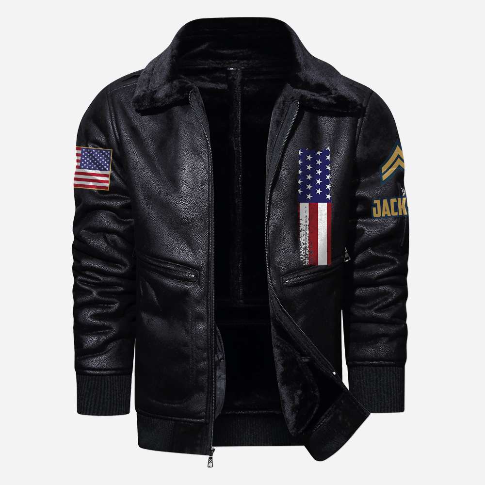 US Military - Marine Battalion - Leather Jacket For Veterans