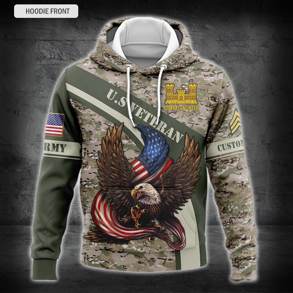 US Military – Army Branch All Over Print Hoodie