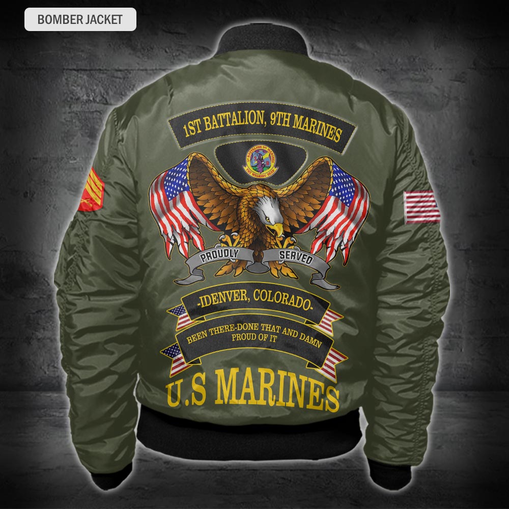 US Military – Marine Battalion All Over Print Bomber Jacket