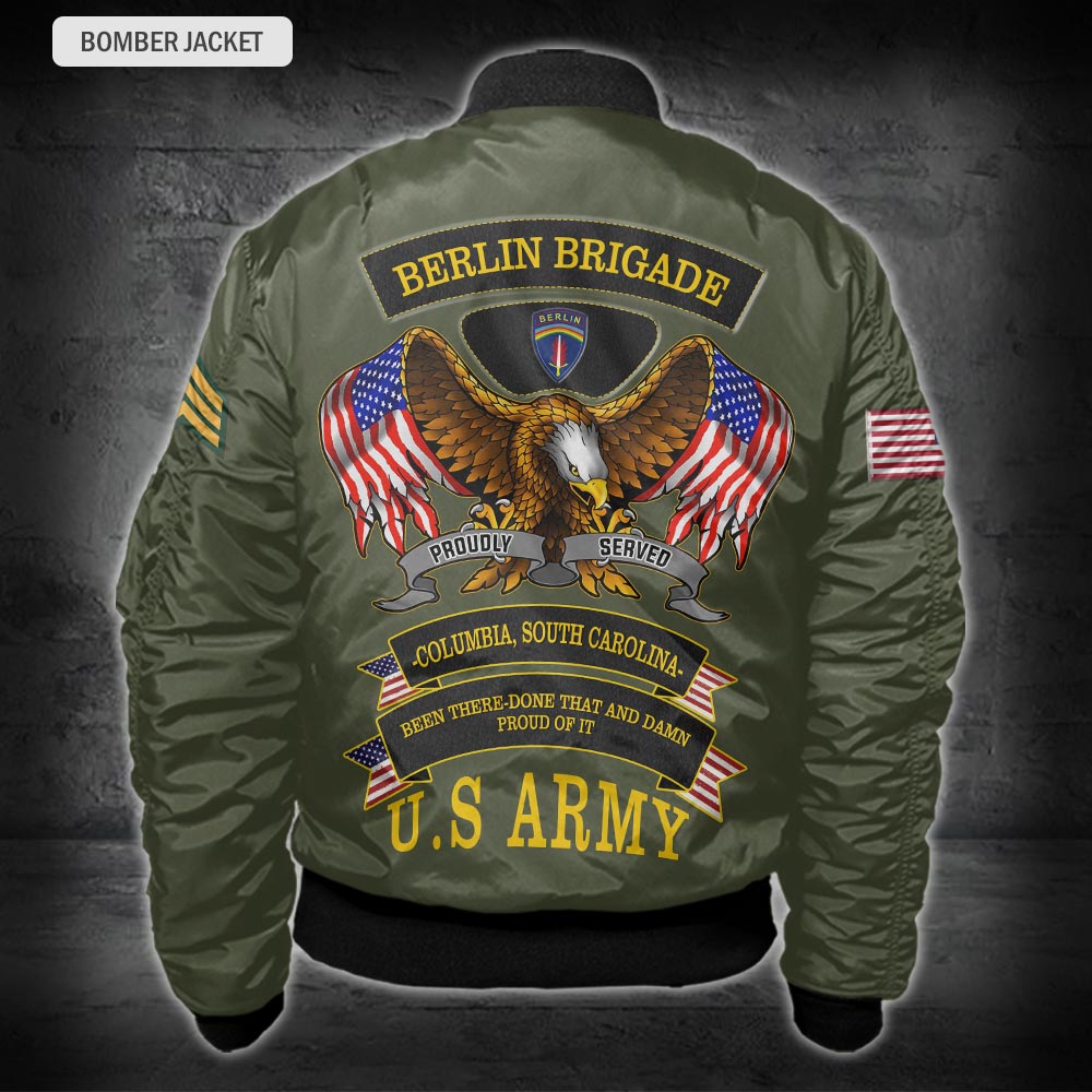 Veste de bombardier à imprimé intégral de l'armée américaine - Division de l'armée