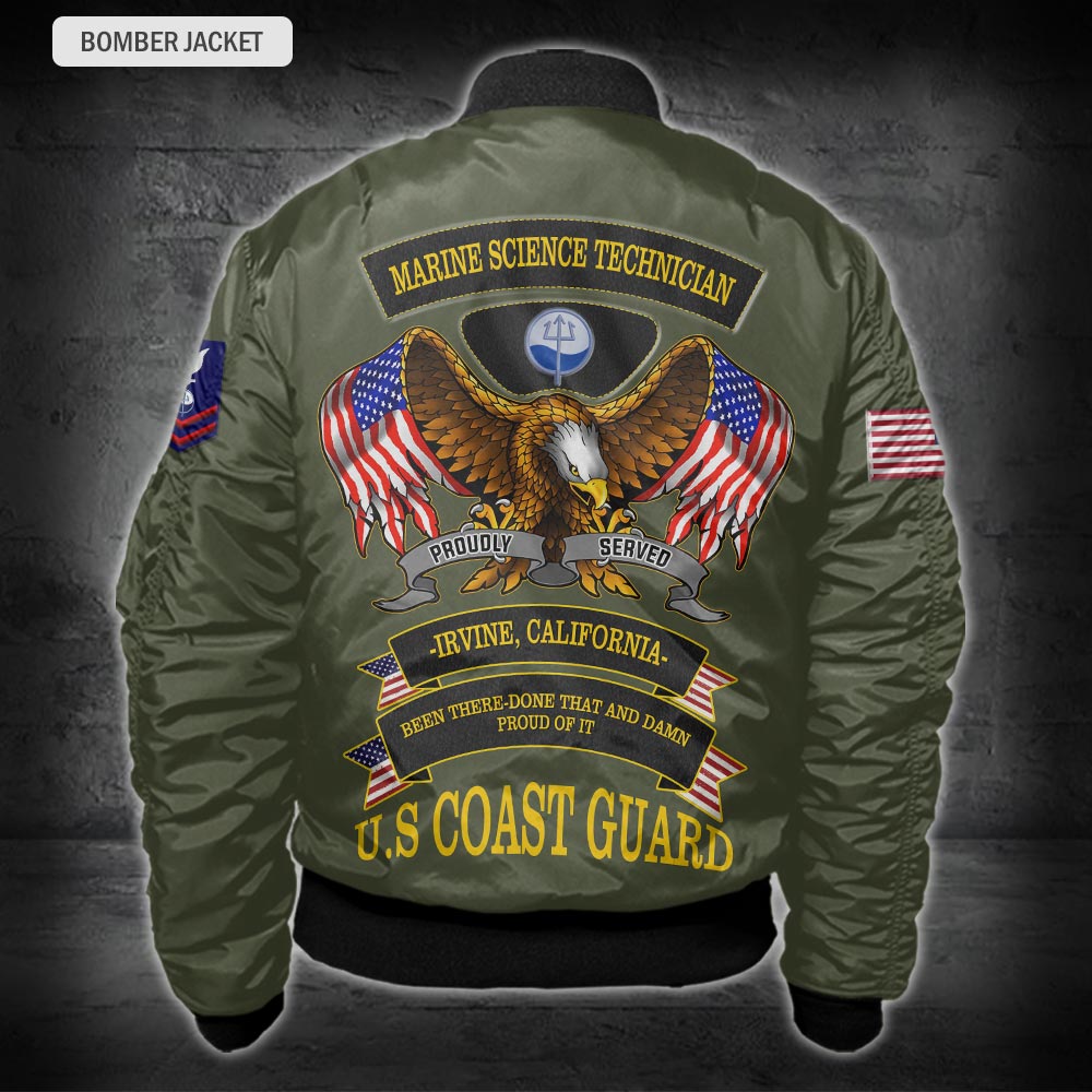 US Military – Coast Guard Rating All Over Print Bomber Jacket