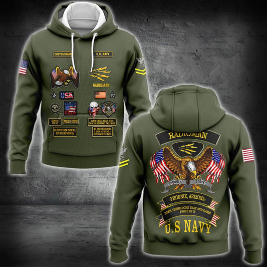 US Military – Navy Rating All Over Print Hoodie