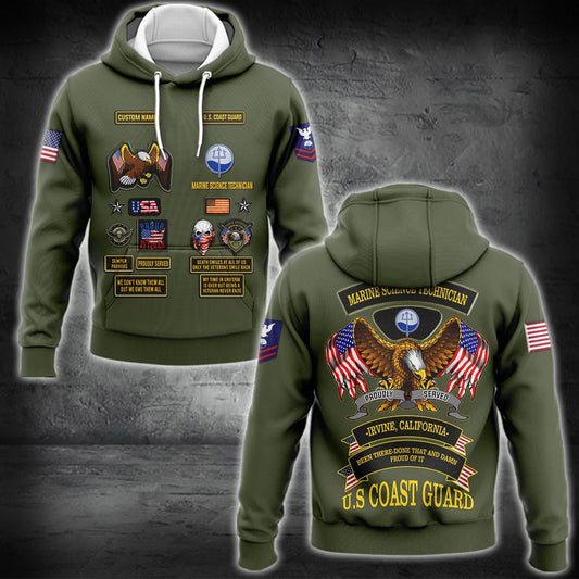 US Military – Coast Guard Rating All Over Print Hoodie