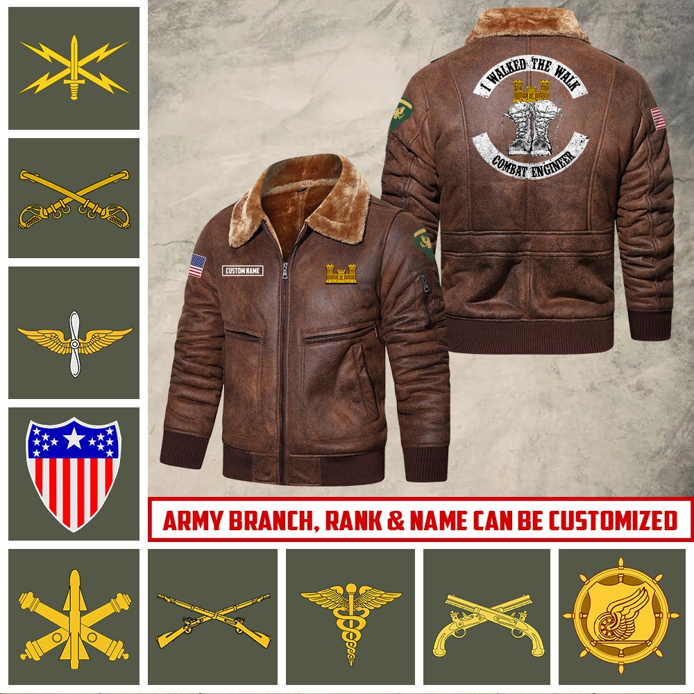 US Military - Army Branch - Leather Jacket For Veterans